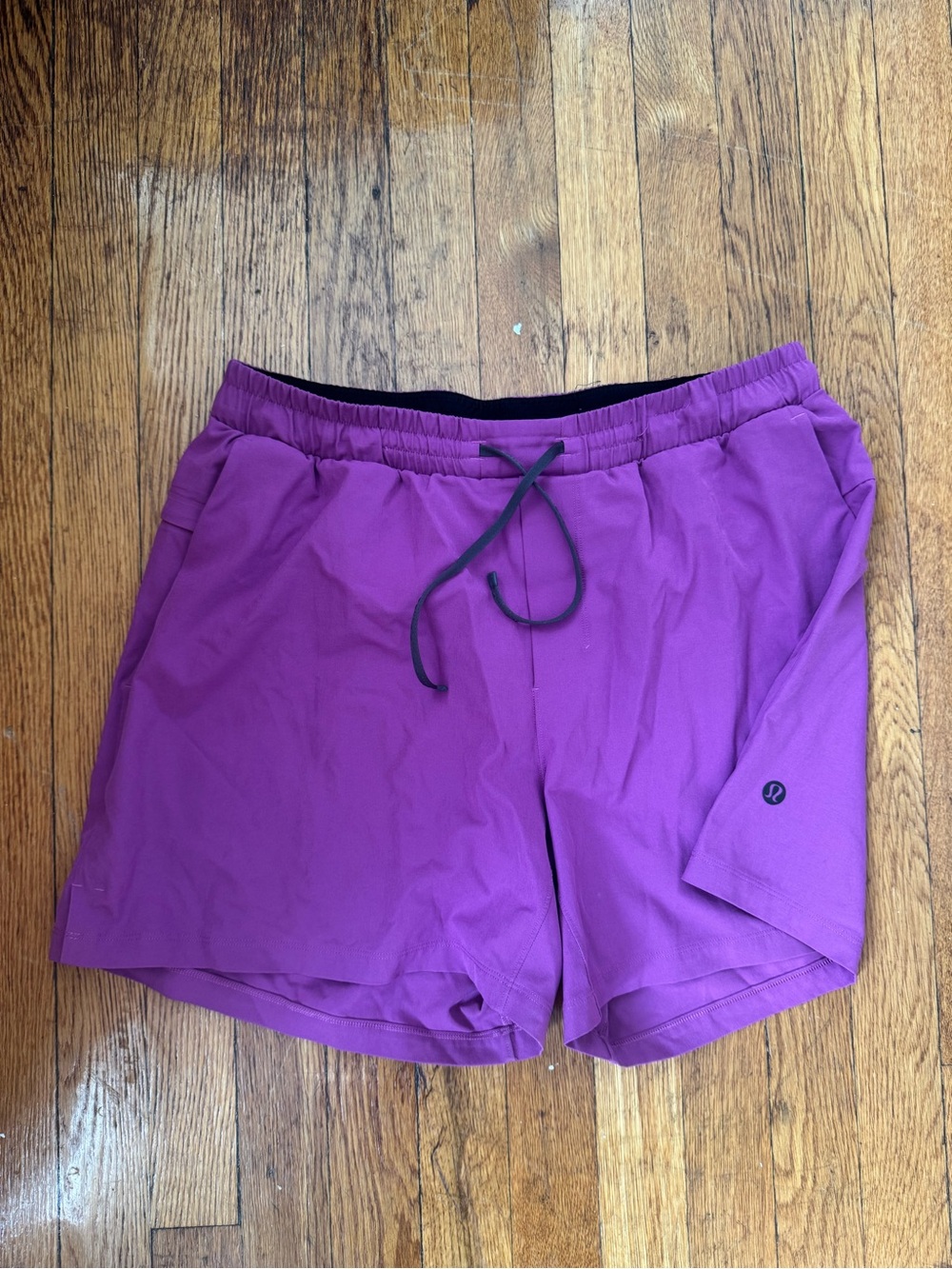 lululemon men’s athletica Womens Purple Athletic Shorts with Drawstring